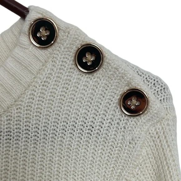 Talbots Crewneck Metallic Striped Knit Sweater Size L - Picture 2 of 8